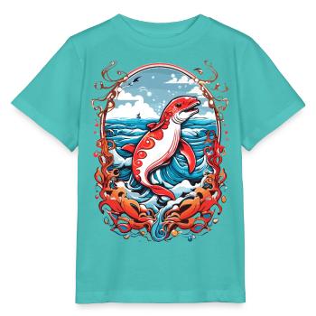 Créatures marines - T-shirt bio MINI CREATOR Stanley/Stella Enfant - bleu piscine - Devant