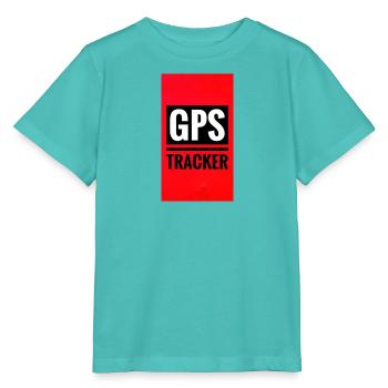 Style d’affiche de suivi GPS - T-shirt bio MINI CREATOR Stanley/Stella Enfant - bleu piscine - Devant