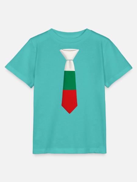 Bulgaria Tie – Flaggendesign - Stanley/Stella Kinder T-Shirt MINI CREATOR  - Poolblau