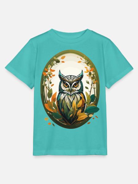 Eule - Stanley/Stella Kinder T-Shirt MINI CREATOR - Poolblau