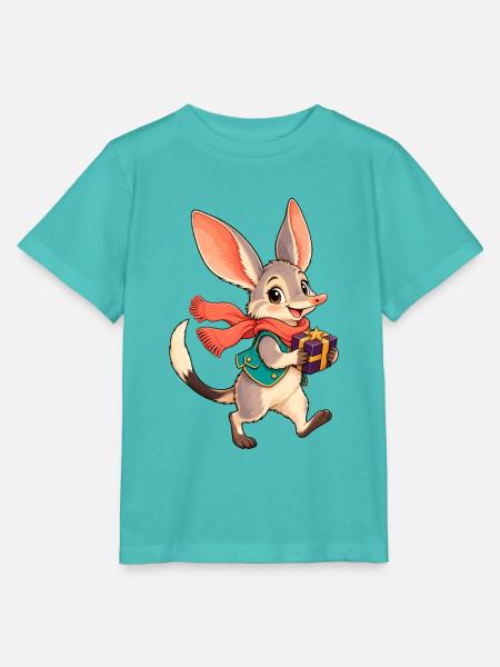 Hoppelhase mit Geschenkzauber - Stanley/Stella Kinder T-Shirt MINI CREATOR - Poolblau