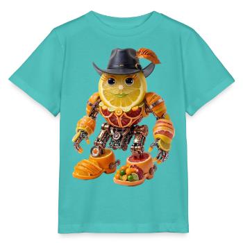 AGRUMINA - Le cyborg agrume - T-shirt bio MINI CREATOR Stanley/Stella Enfant - bleu piscine - Devant
