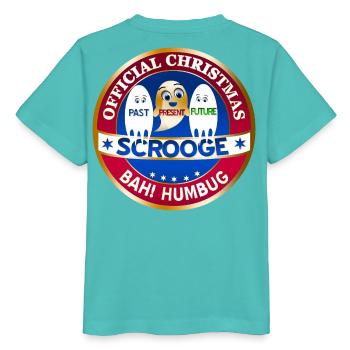 Scrooge Vergangenheit Gegenwart Zukunft Abzeichen - Stanley/Stella Kinder T-Shirt MINI CREATOR  - Poolblau - Hinten