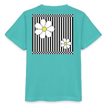 Stripes & Flowers - Stanley/Stella Kinder T-Shirt MINI CREATOR  - Poolblau - Hinten