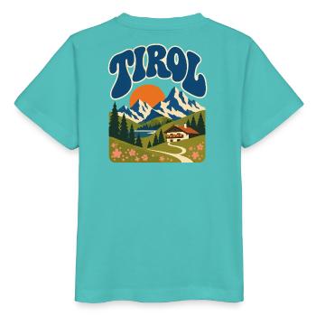 Tirol Retro Alpine Nature - Stanley/Stella Kinder T-Shirt MINI CREATOR  - Poolblau - Hinten