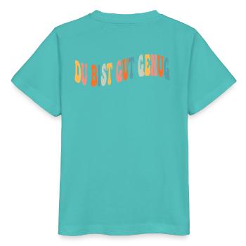 Retro 70s Groovy Du Bist Gut Genug Hippie Boho - Stanley/Stella Kinder T-Shirt MINI CREATOR  - Poolblau - Hinten