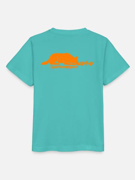 SHS Logo orange - Stanley/Stella Kinder T-Shirt MINI CREATOR  - Poolblau
