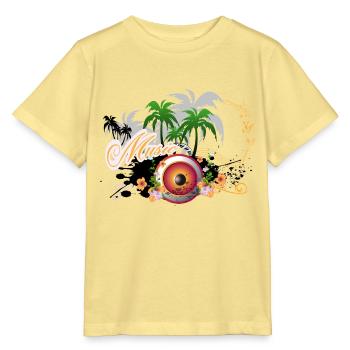 Musik-Lautsprecher mit Klavier - Stanley/Stella Kinder T-Shirt MINI CREATOR  - Gelb Viva  - Vorne