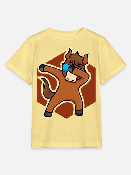 Tanzendes Pferdchen - Stanley/Stella Kinder T-Shirt MINI CREATOR - Gelb Viva
