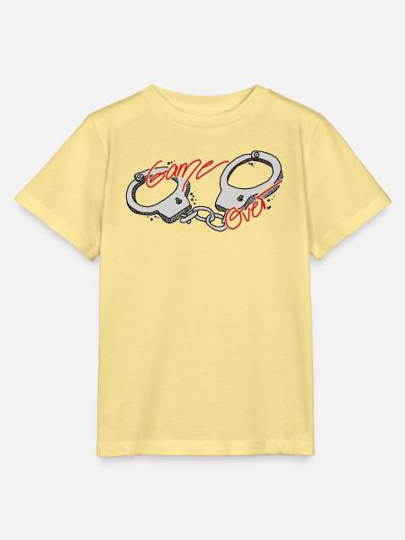 Handschellen - game over - Hand gezeichnet - Stanley/Stella Kinder T-Shirt MINI CREATOR  - Gelb Viva 