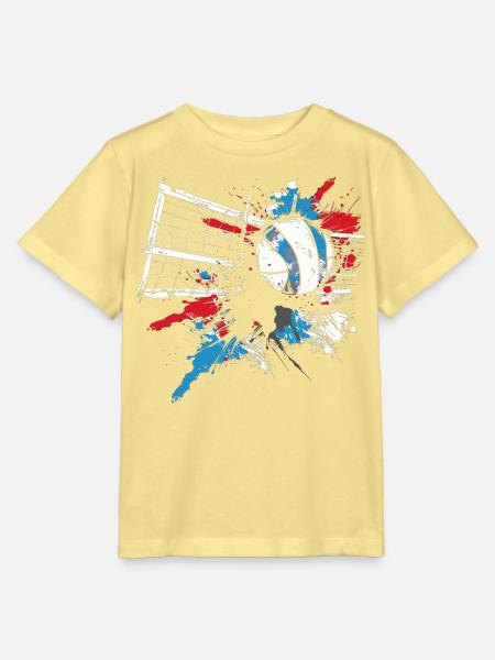 Volleyball Zeichnung - Stanley/Stella Kinder T-Shirt MINI CREATOR - Gelb Viva