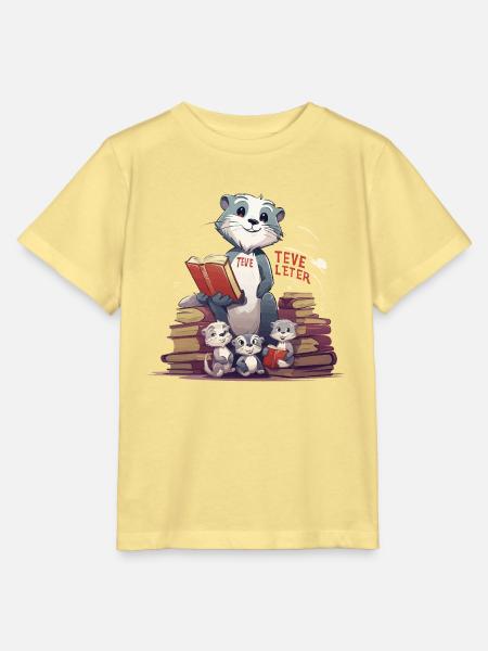 Lernbiber mit Büchern - Stanley/Stella Kinder T-Shirt MINI CREATOR  - Gelb Viva 