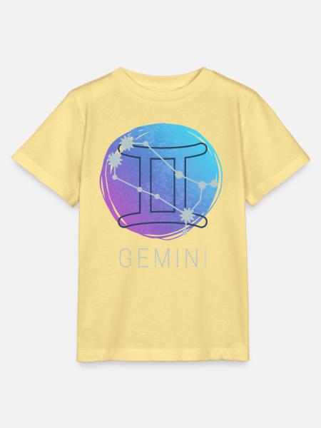 Zwilling Tierkreiszeichen Horoskop Sternzeichen - Stanley/Stella Kinder T-Shirt MINI CREATOR - Gelb Viva