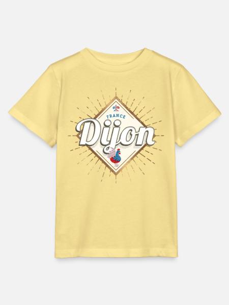 Dijon Stadt Burgund Frankreich Retro Hahn Souvenir - Stanley/Stella Kinder T-Shirt MINI CREATOR - Gelb Viva