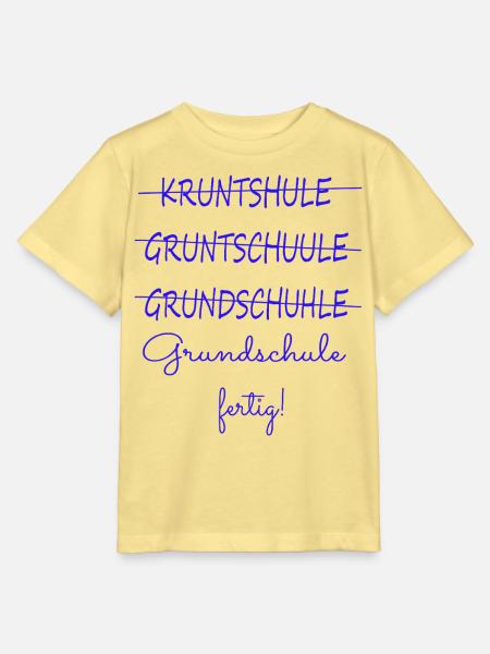 Grundschule fertig – Schulstart Humor - Stanley/Stella Kinder T-Shirt MINI CREATOR - Gelb Viva