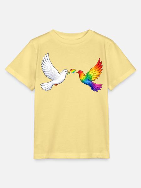 Friedenstaube Pride - Stanley/Stella Kinder T-Shirt MINI CREATOR - Gelb Viva