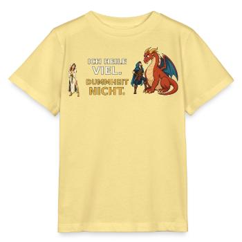 Ich heile viel. Dummheit nicht. – Heiler RPG - Stanley/Stella Kinder T-Shirt MINI CREATOR  - Gelb Viva  - Vorne