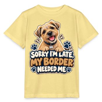Entschuldigung, dass ich zu spät bin, meine Grenze brauchte mich. - Stanley/Stella Kinder T-Shirt MINI CREATOR  - Gelb Viva  - Vorne