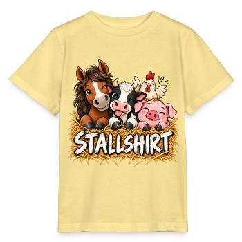Bauernhof Tiere Landleben Stall Landwirtschaft - Stanley/Stella Kinder T-Shirt MINI CREATOR  - Gelb Viva  - Vorne