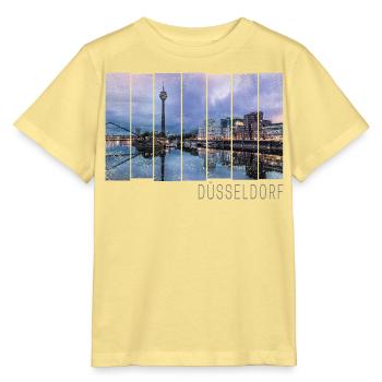 Düsseldorf in Nordrhein Westfalen mit Skyline - Stanley/Stella Kinder T-Shirt MINI CREATOR  - Gelb Viva  - Vorne