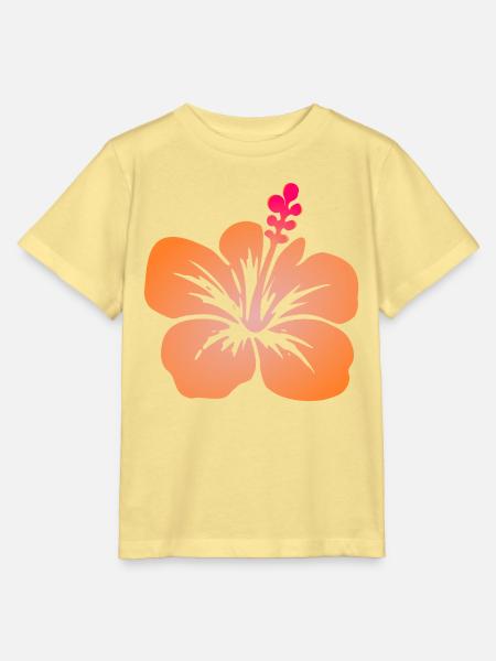 Tropische Blumen - Stanley/Stella Kinder T-Shirt MINI CREATOR  - Gelb Viva 