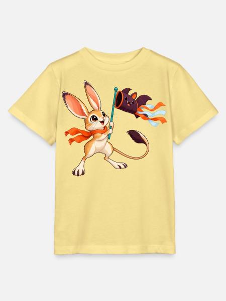 Hase mit Drachenbanner - Stanley/Stella Kinder T-Shirt MINI CREATOR - Gelb Viva