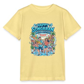 Happy Songkran Wasser Festival - Stanley/Stella Kinder T-Shirt MINI CREATOR  - Gelb Viva  - Vorne