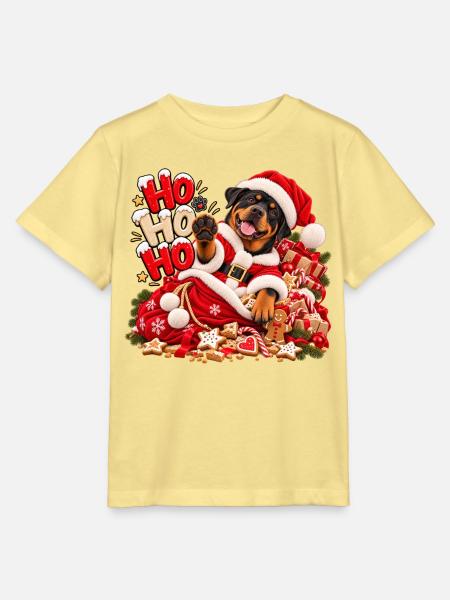 Weihnachtshund im Santa Outfit - Stanley/Stella Kinder T-Shirt MINI CREATOR  - Gelb Viva 
