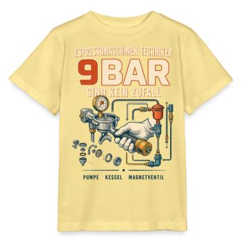 9BAR Espresso Technik Motiv - Stanley/Stella Kinder T-Shirt MINI CREATOR  - Gelb Viva  - Vorne