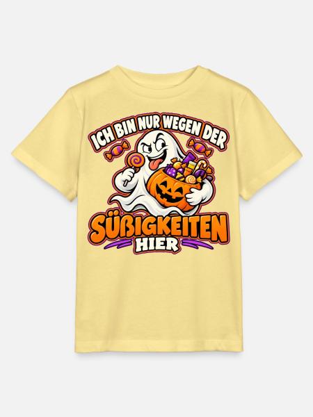 Halloween-Geist auf Süßigkeitenjagd - Stanley/Stella Kinder T-Shirt MINI CREATOR - Gelb Viva