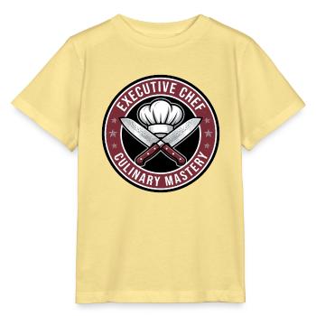 Executive Chef mit gekreuzten Messern und Hutabzeichen Geschenk - Stanley/Stella Kinder T-Shirt MINI CREATOR  - Gelb Viva  - Vorne