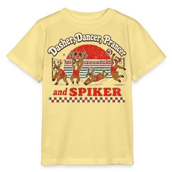 Volleyball Weihnachten Retro Rentiere Xmas Spiker - Stanley/Stella Kinder T-Shirt MINI CREATOR  - Gelb Viva  - Vorne
