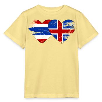 Thailand Island Flagge Herzform used - Stanley/Stella Kinder T-Shirt MINI CREATOR  - Gelb Viva  - Vorne