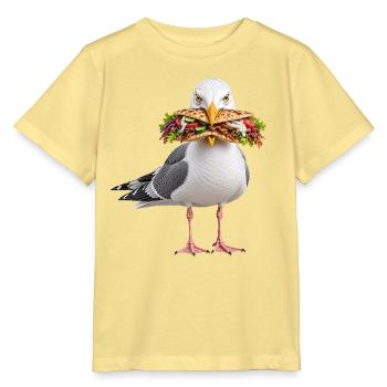 Silbermoewe-mit-Doener Möwe - Stanley/Stella Kinder T-Shirt MINI CREATOR  - Gelb Viva  - Vorne