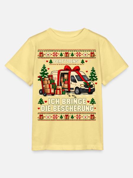 Paketdienst - Ich bringe die Bescherung - Stanley/Stella Kinder T-Shirt MINI CREATOR  - Gelb Viva 