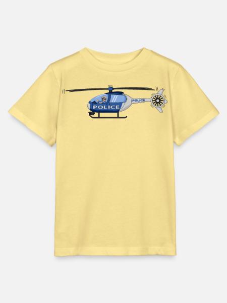 Police Helicopter Pilot Hubschrauber - Stanley/Stella Kinder T-Shirt MINI CREATOR - Gelb Viva