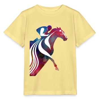 Buntes Pferd mit Reiter - Stanley/Stella Kinder T-Shirt MINI CREATOR  - Gelb Viva  - Vorne