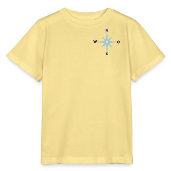 Kompass Himmelsrichtungen Sternkompass maritim - Stanley/Stella Kinder T-Shirt MINI CREATOR  - Gelb Viva  - Vorne