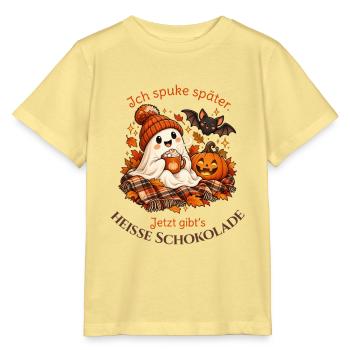 Kakao-Geist in Kuschelstimmung - Stanley/Stella Kinder T-Shirt MINI CREATOR  - Gelb Viva  - Vorne