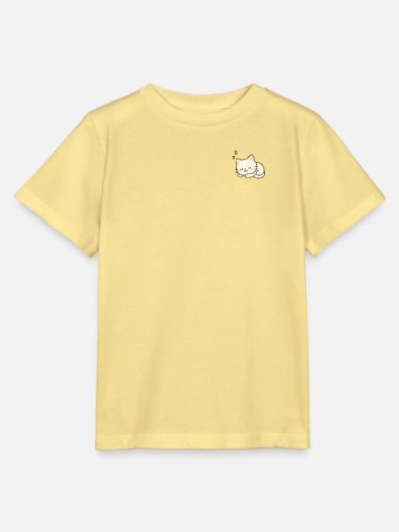 Schläfrige Katze - Stanley/Stella Kinder T-Shirt MINI CREATOR  - Gelb Viva 