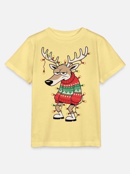 Genervtes Rentier - Stanley/Stella Kinder T-Shirt MINI CREATOR - Gelb Viva