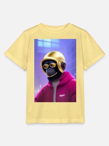 Cooler Affe - Stanley/Stella Kinder T-Shirt MINI CREATOR - Gelb Viva