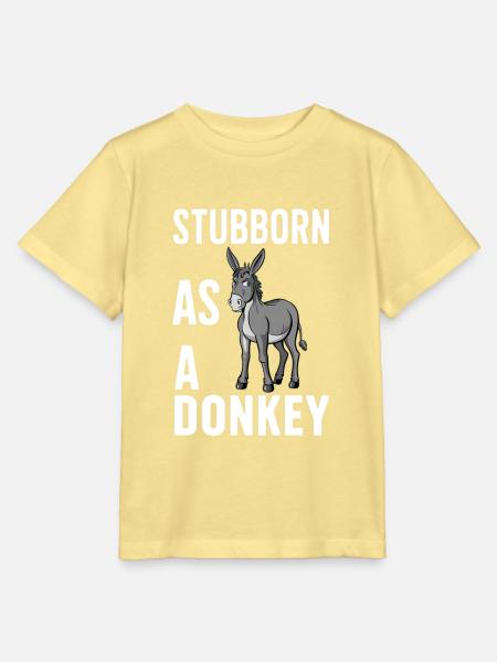 Stubborn as a Donkey - Stanley/Stella Kinder T-Shirt MINI CREATOR - Gelb Viva