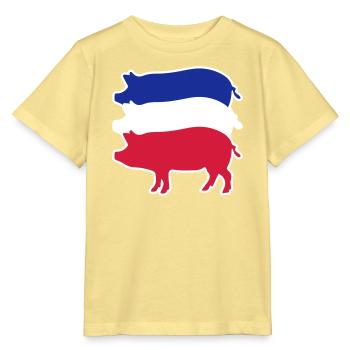 Dreikoloriges Schweinefleisch in Streifen - Stanley/Stella Kinder T-Shirt MINI CREATOR  - Gelb Viva  - Vorne