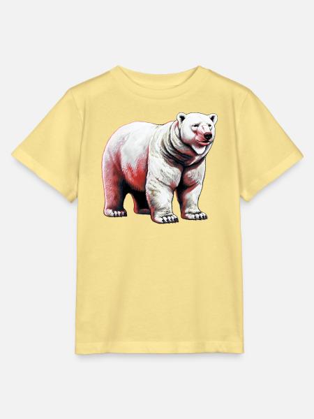 Weißer Eisbär - Stanley/Stella Kinder T-Shirt MINI CREATOR - Gelb Viva