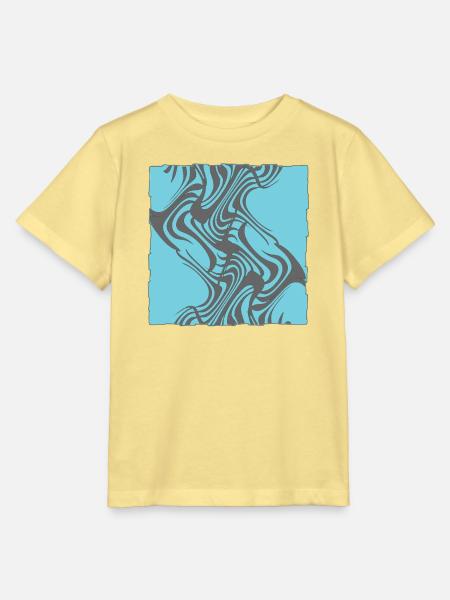 Zebraisches Muster Cyan - Stanley/Stella Kinder T-Shirt MINI CREATOR  - Gelb Viva 
