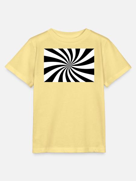 Hypnotische Schwarz-Weiß-Spirale - Stanley/Stella Kinder T-Shirt MINI CREATOR  - Gelb Viva 