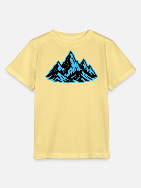 Berge Gipfel Symbol - Stanley/Stella Kinder T-Shirt MINI CREATOR  - Gelb Viva 