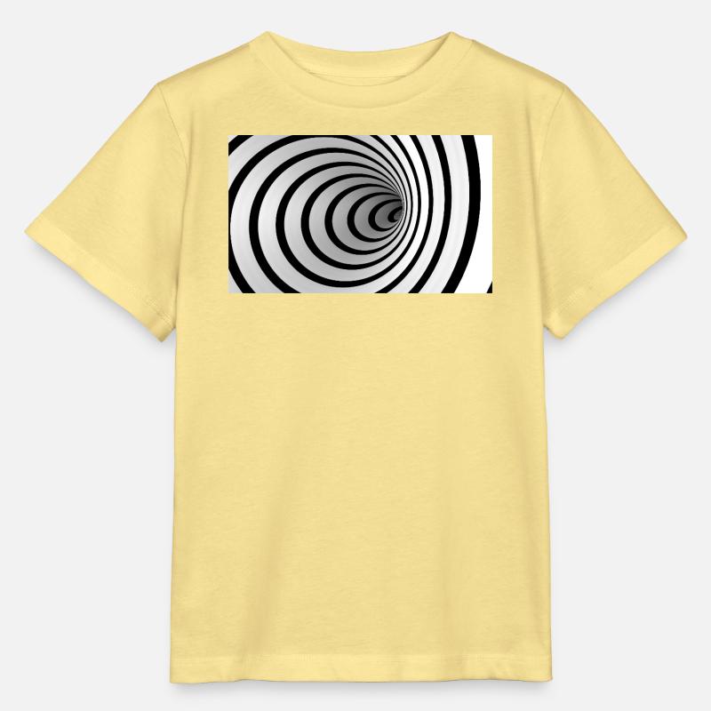 Spirale noire et blanche vortex - T-shirt bio MINI CREATOR Stanley/Stella Enfant - jaune viva 