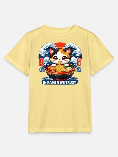 Ich brauche Ramen - Stanley/Stella Kinder T-Shirt MINI CREATOR - Gelb Viva